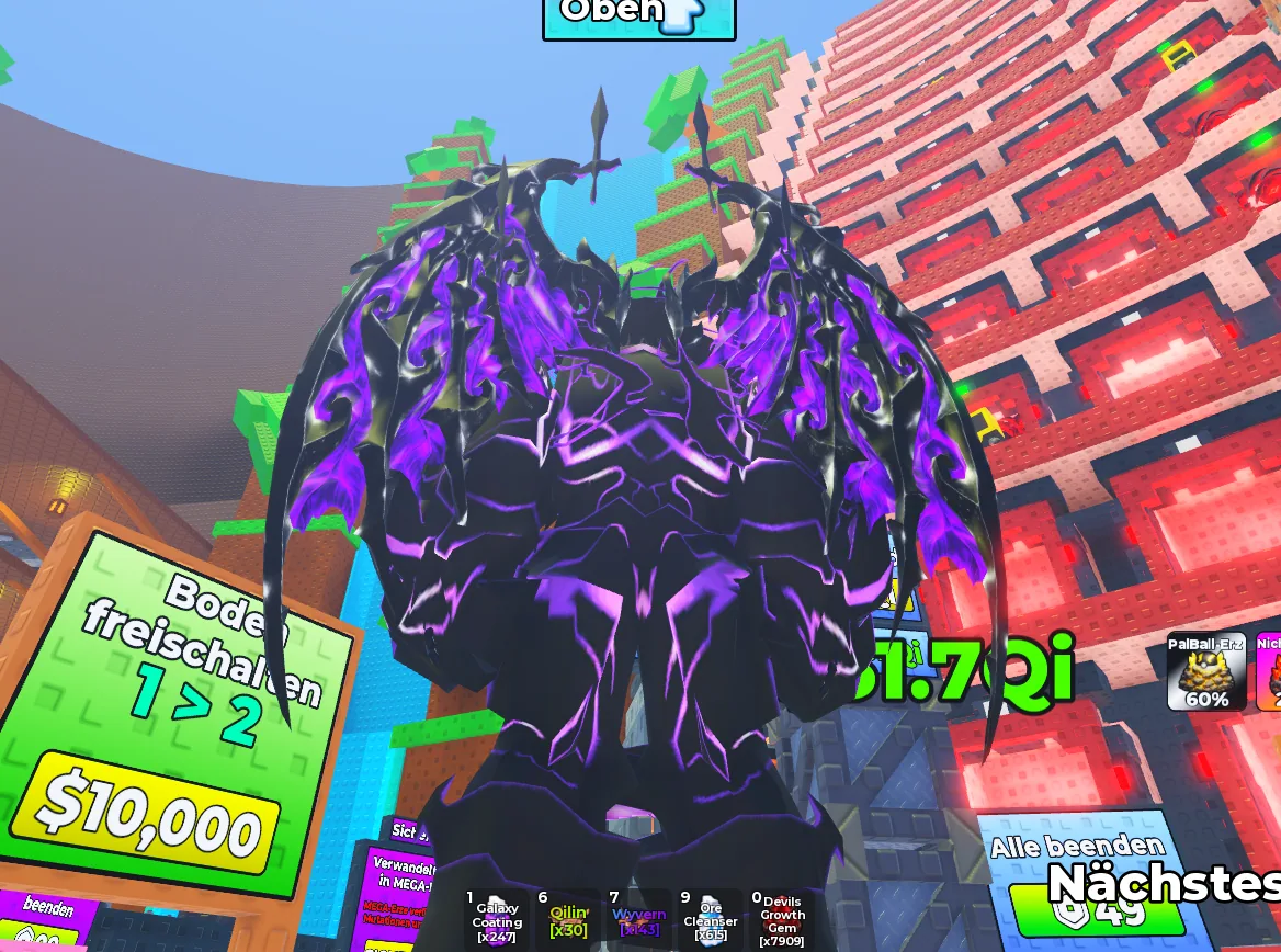 A close view of a giant dark-purple ore in Sell Ores.