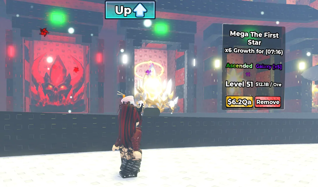 A Mega First Star displayed inside a Sell Ores base.